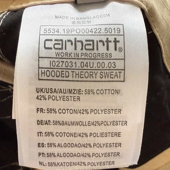 Carhartt WIP Hooded Sweat‎ Theory Ripstop Cargo Pants Tan Sz XL Utility Grunge